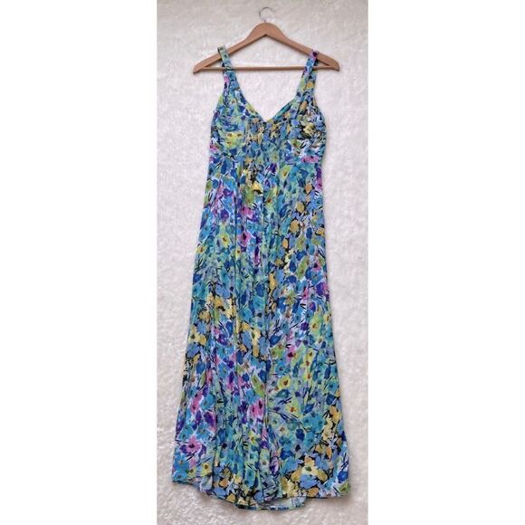 Zara Blue Floral Midi Dress - Picture 15 of 16